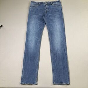 HUGO BOSS Maine3 Jeans Men Size W34 L36 Slim Fit Straight Leg Stretch Med Wash